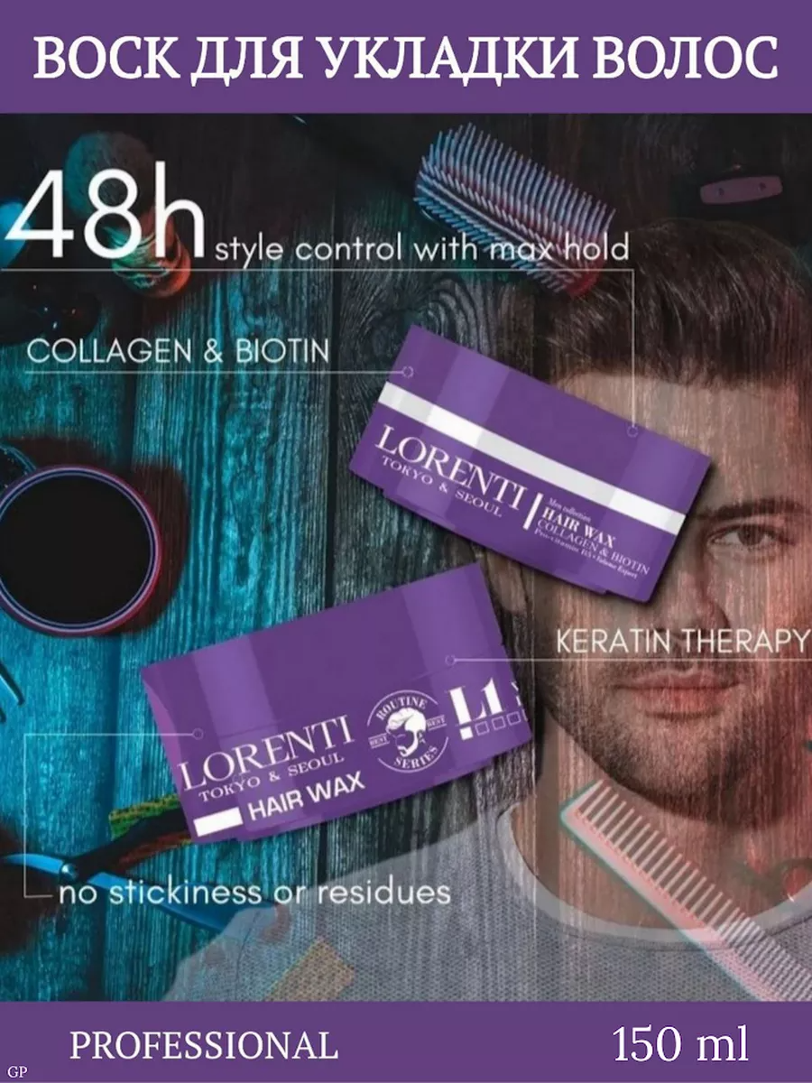 Воск Для Укладки Волос Lorenti С Коллагеном И Биотином Collagen Biotin 150мл