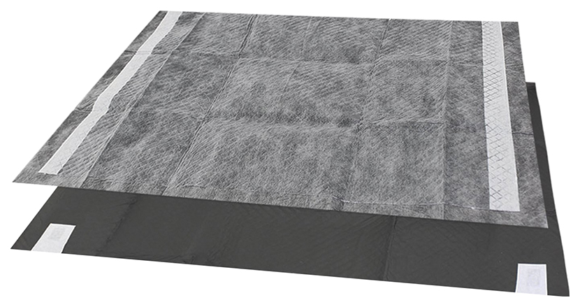 Пеленки гелевые Pet-it, с угловыми стикерами, бамбуковым углем, черные, 45х60 см, 10 шт