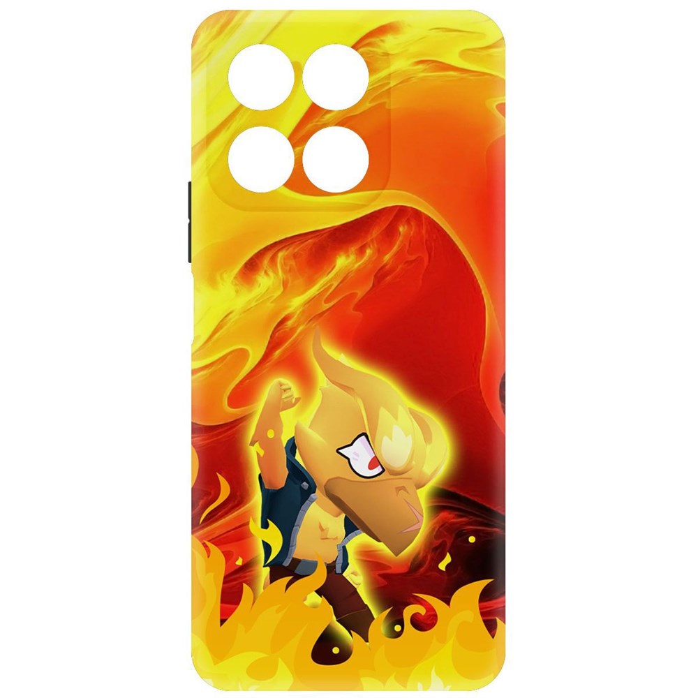 

Чехол-накладка Софт Brawl Stars - Ворон-Феникс для Honor X8a, Черный