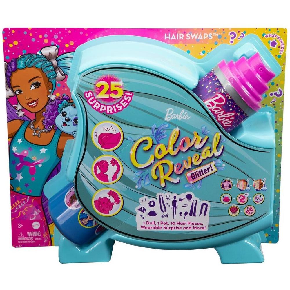 

Кукла Mattel Barbie Кукла Сюрприз из серии Блеск: 25 сюрпризов HBG41 голубая коробка