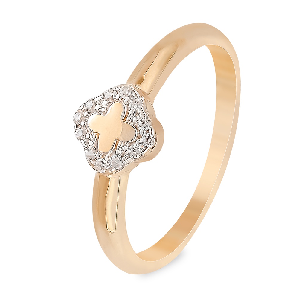 

Кольцо женское из красного золота с фианитом 585Gold 301011135, р, 301011135