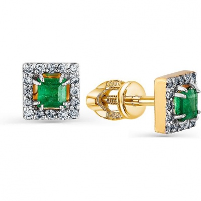 

Серьги из жёлтого золота с изумрудами и бриллиантами Master Brilliant 2-302064-00-01, 2-302064-00-01