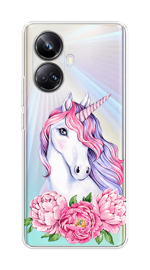

Чехол на Realme 10 Pro+ "Единорог с пионами", Розовый;белый;зеленый, 2512350-1