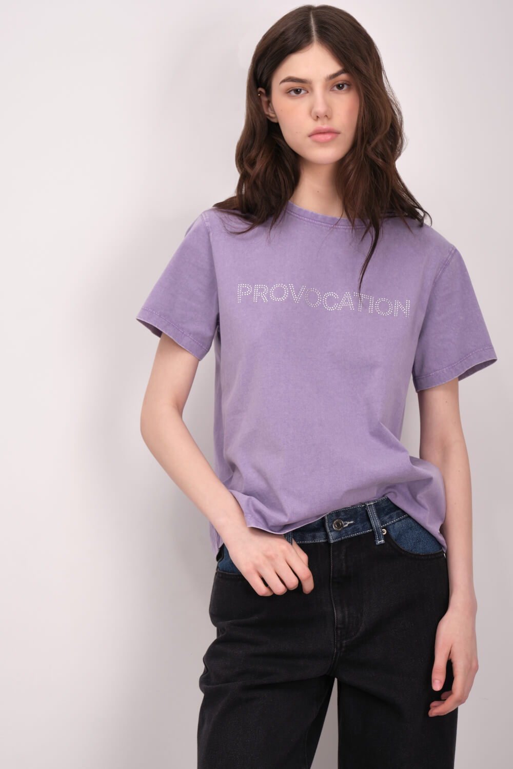 

Футболка женская Incity 1.1.1.24.01.03.01969 фиолетовая S, Фиолетовый, 1.1.1.24.01.03.01969