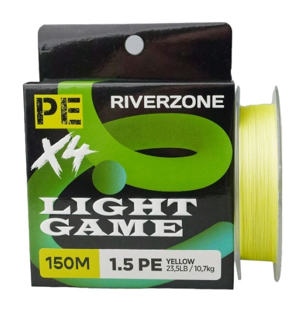 Шнур Riverzone Light Game X4 PE 1,5 150м 10,7кг yellow
