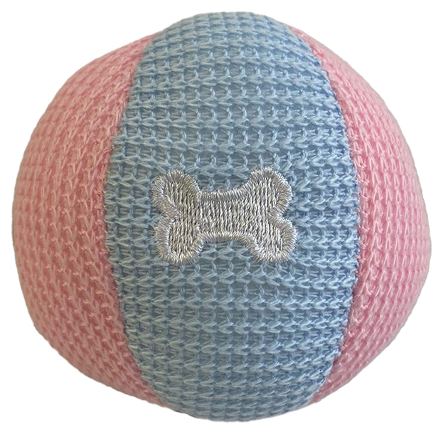 Игрушка для собак Мячик C7330, розово-голубой, 9 см