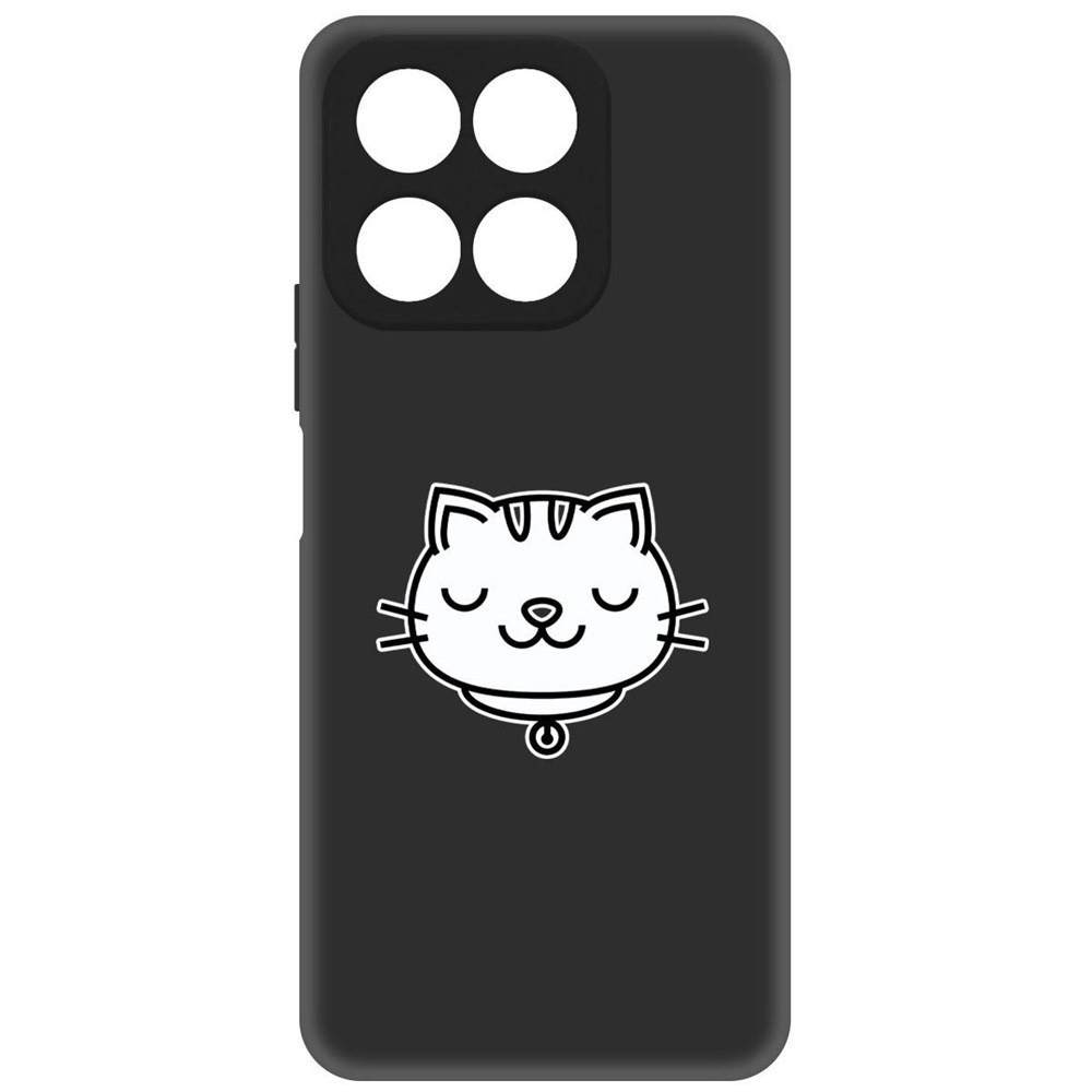 

Чехол-накладка Софт Черно-белая кошка для Honor X8a