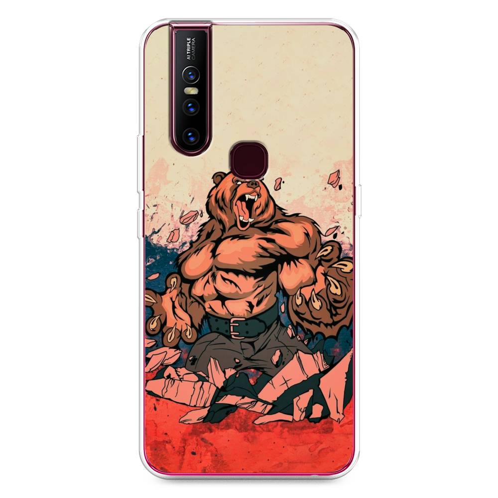 

Чехол Awog на Vivo V15 "Медведь с флагом РФ", Разноцветный, 261050-2