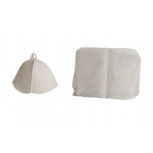 

Набор для бани из 2-х пр. Шапка, коврик Classic white TM ”Бацькина баня/15