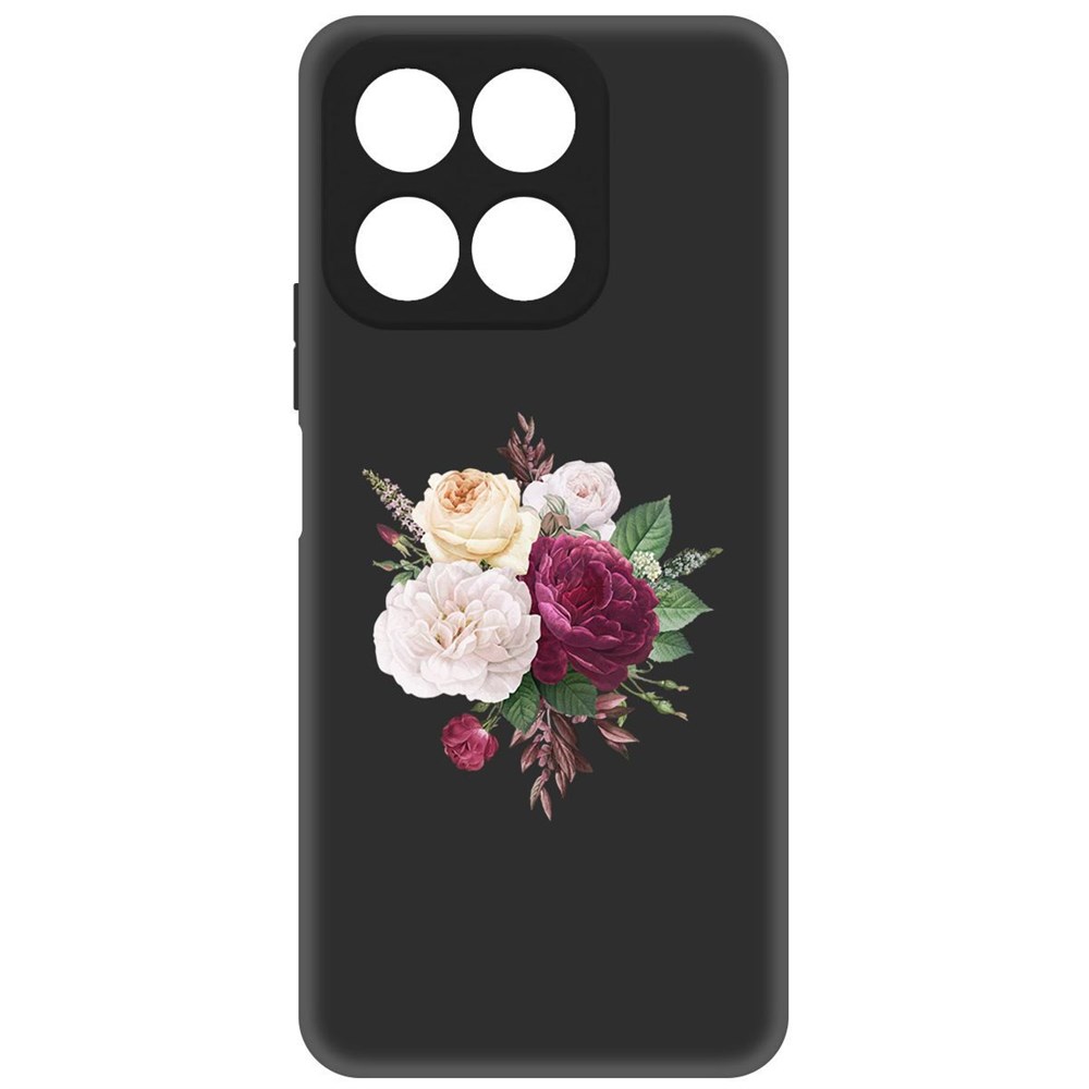 

Чехол-накладка Софт Цветочная композиция для Honor X8a, Черный