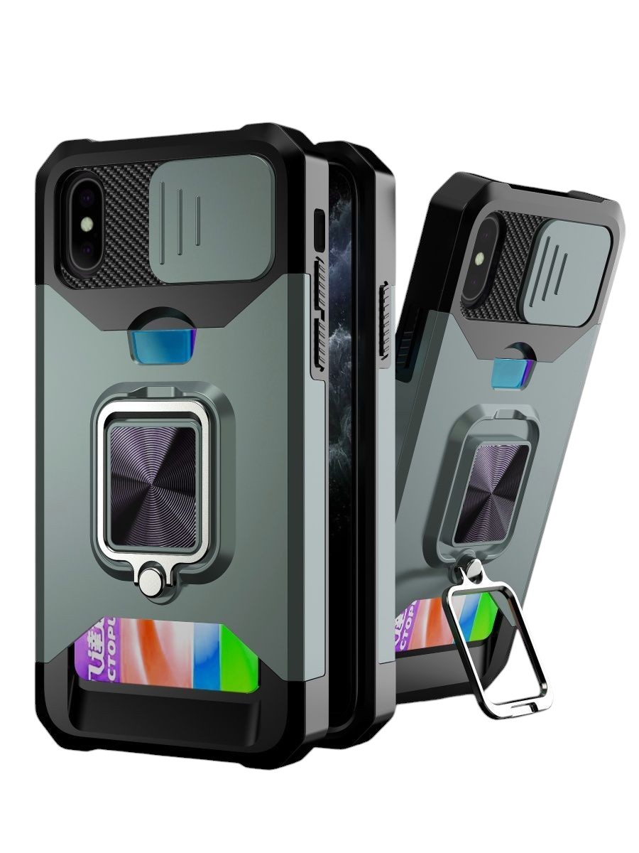 

Чехол О'кейси для Apple iPhone X, iPhone XS черный,зеленый