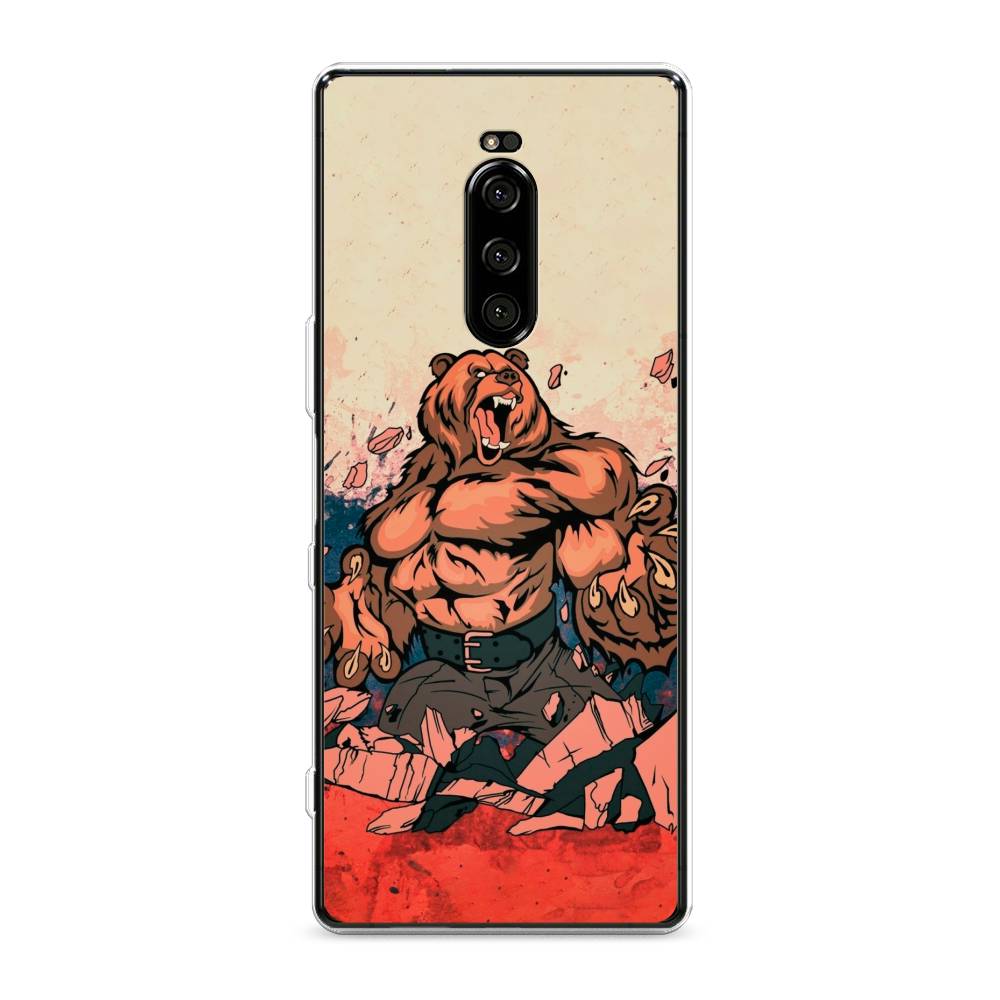 

Чехол Awog на Sony Xperia XZ4/Xperia 1 "Медведь с флагом РФ", Разноцветный, 53850-2