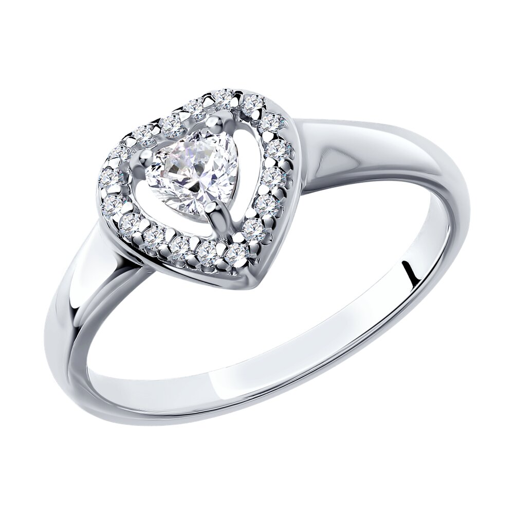 

Кольцо из серебра р.  SOKOLOV 94013736, фианит, 94013736