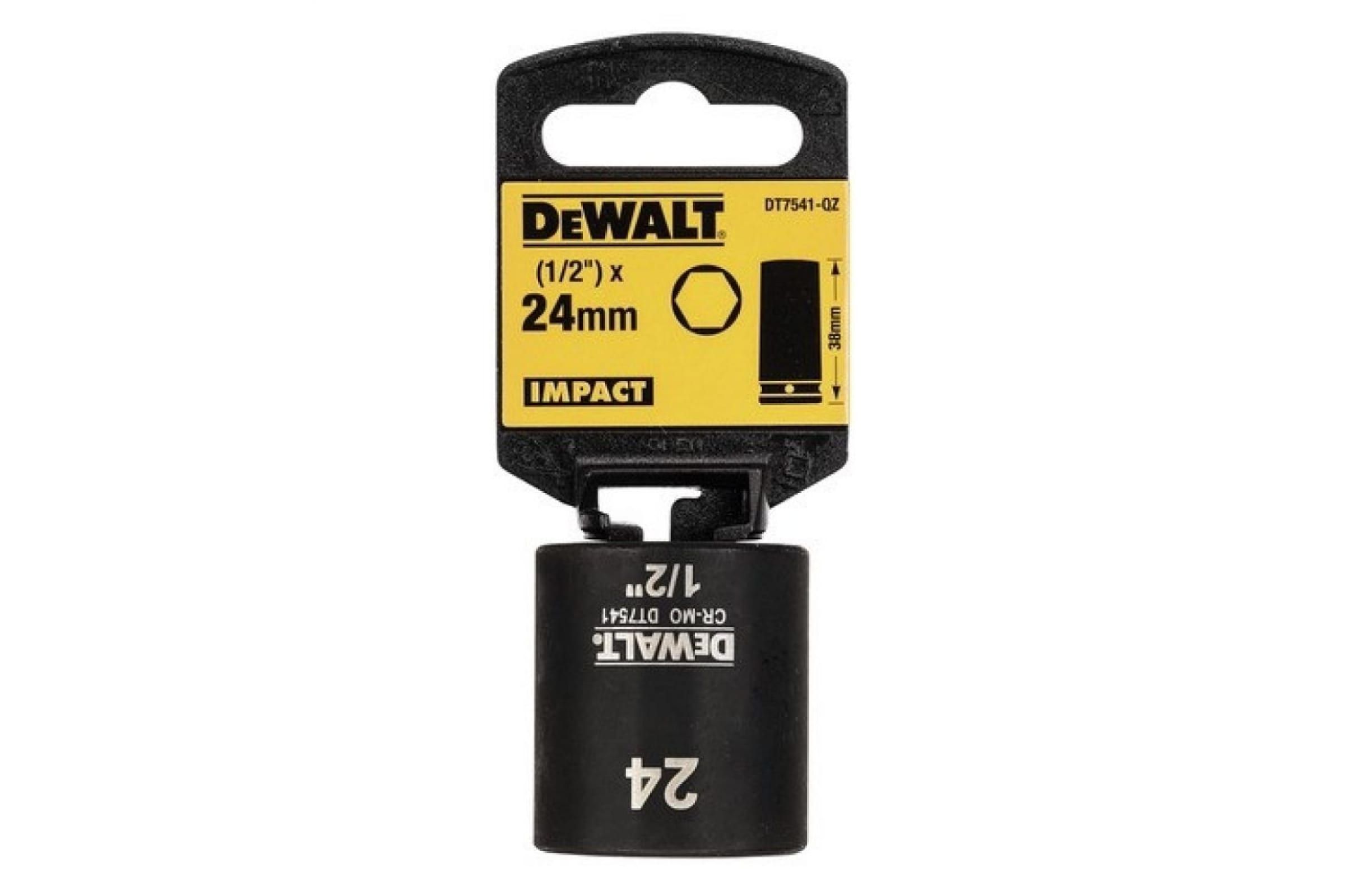 

Головка торцевая DeWalt DT7541-QZ ударная шестигранная, квадрат 1/2 М24 короткая