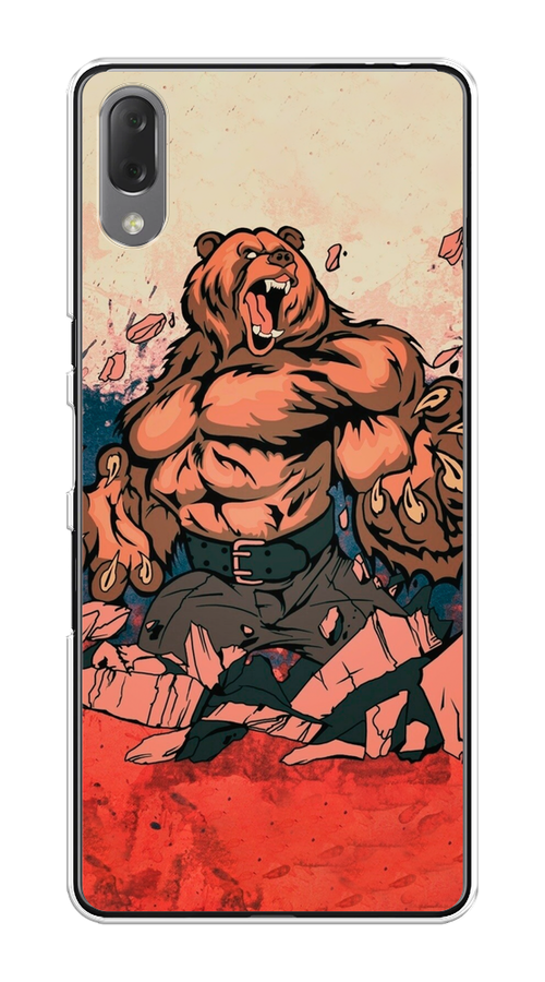 

Чехол Awog на Sony Xperia L3 "Медведь с флагом РФ", Разноцветный, 54450-2