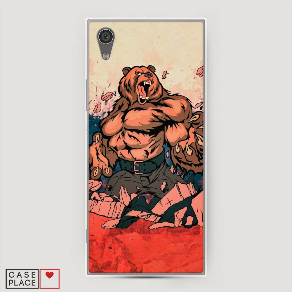 

Чехол Awog на Sony Xperia L1 "Медведь с флагом РФ", Разноцветный, 52550-2