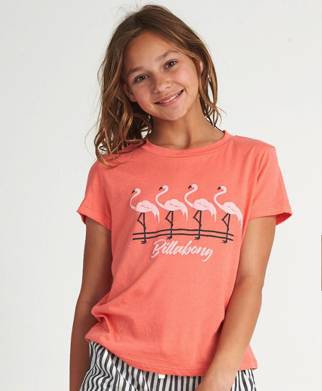 фото Футболка billabong flamingos in pink sunkissed coral р.128