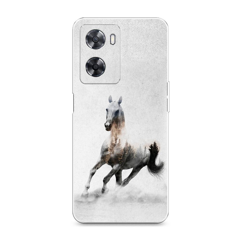 

Чехол Awog на Oppo A77s 4G "Лошадь лес", Серый;черный, 2511950-2