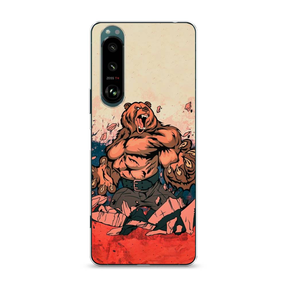 

Чехол Awog на Sony Xperia 1 III "Медведь с флагом РФ", Разноцветный, 54850-2
