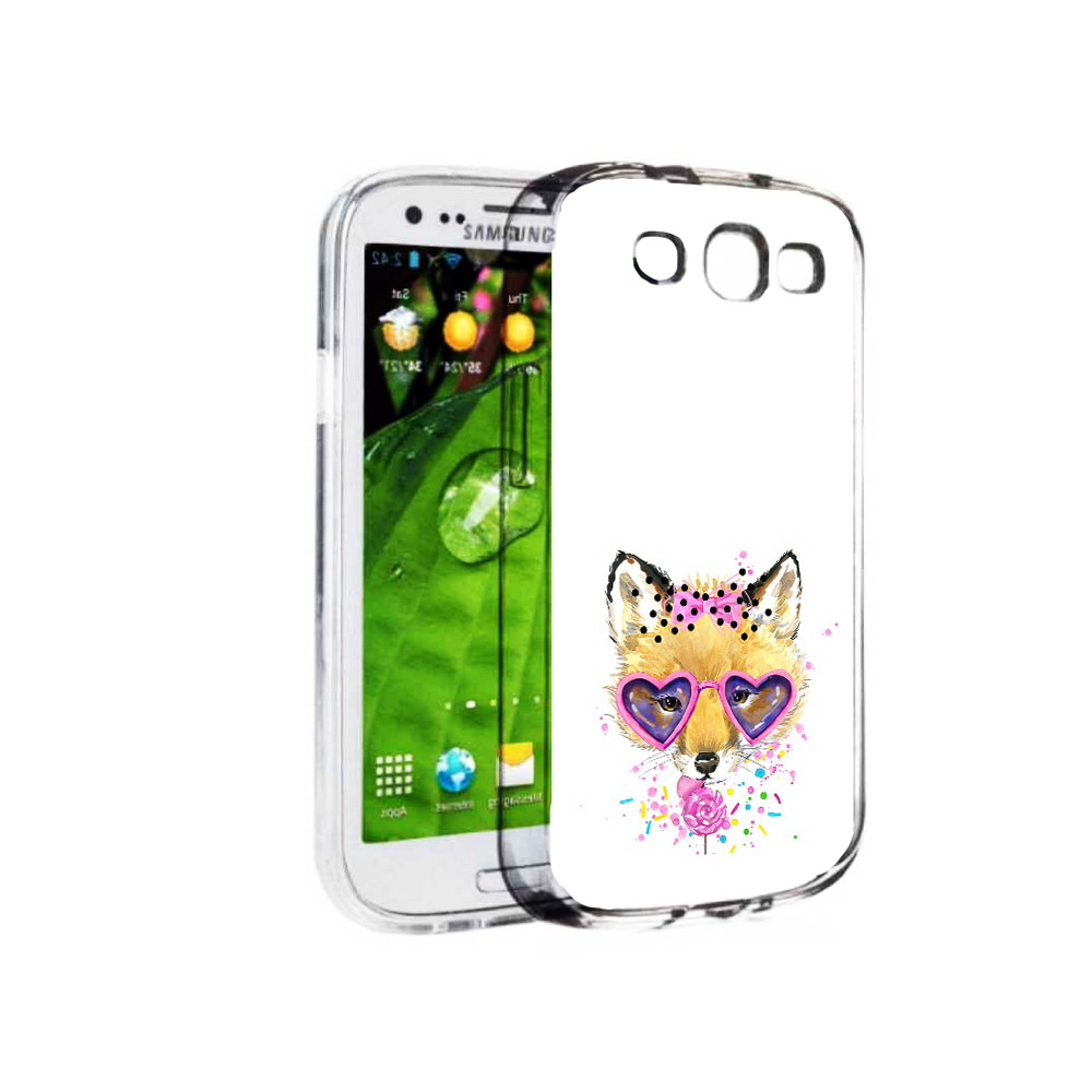 

Чехол MyPads Tocco для Samsung Galaxy S3 лисенок с бантиком (PT123108.507.441), Прозрачный, Tocco
