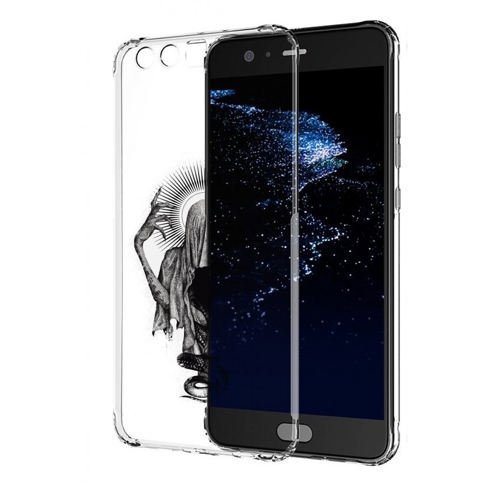 

Чехол бампер MyPads страшная змея в мантии для Huawei P10 Plus п, Прозрачный, Tocco