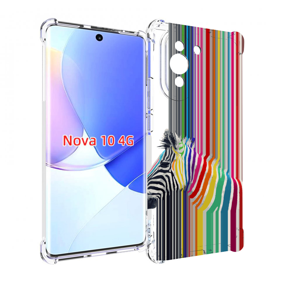 

Чехол MyPads радужная зебра для Huawei Nova 10, Прозрачный, Tocco