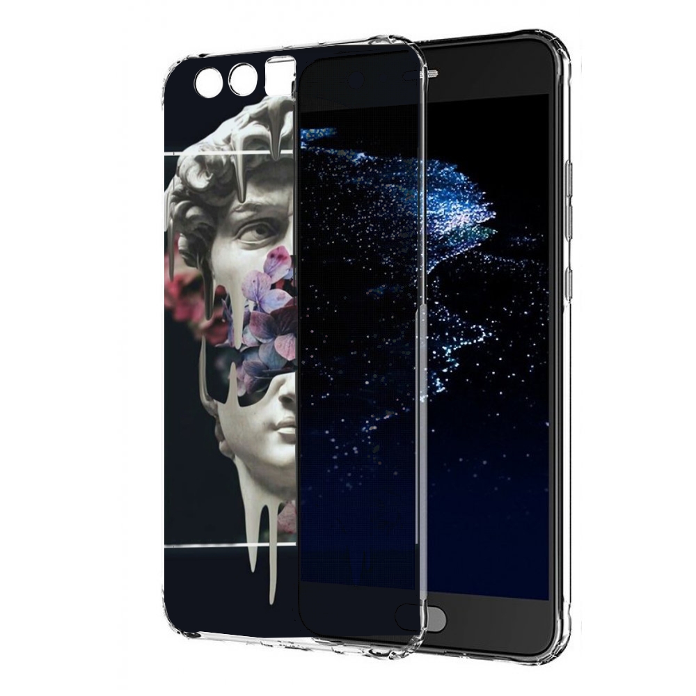 

Чехол бампер MyPads статуя-с-цветами-внутри для Huawei P10 Plus, Прозрачный, Tocco