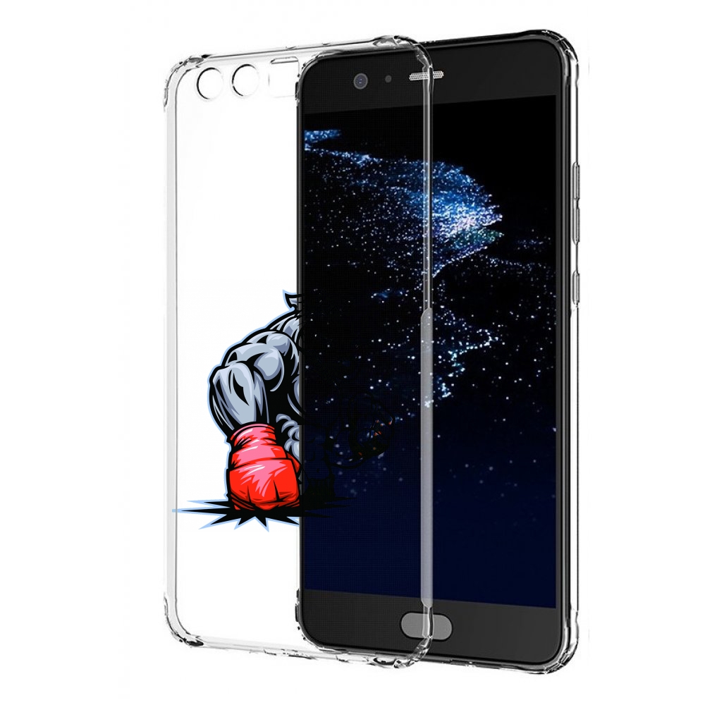 

Чехол бампер MyPads собака-боксер для Huawei P10 Plus противоуда, Прозрачный, Tocco