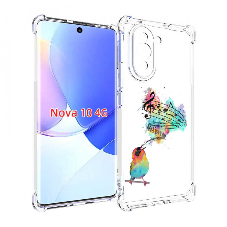 

Чехол MyPads певчая птичка для Huawei Nova 10, Прозрачный, Tocco