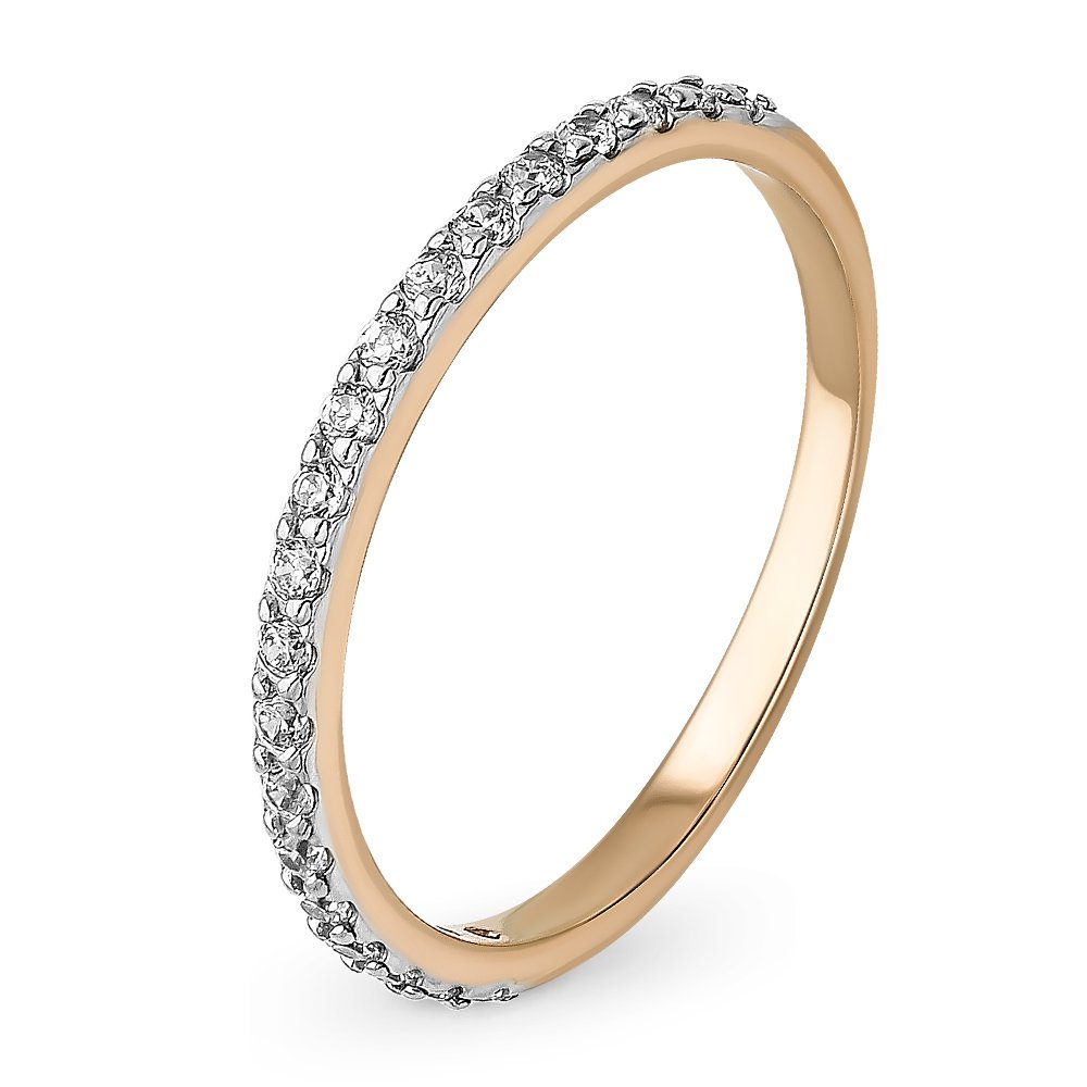 

Кольцо женское из красного золота с фианитом 585Gold 301011030, р. 13, 301011030