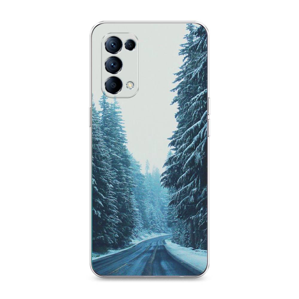 

Чехол на Oppo Reno 5 "Зима 9", Бежевый;голубой;черный, 255250-2