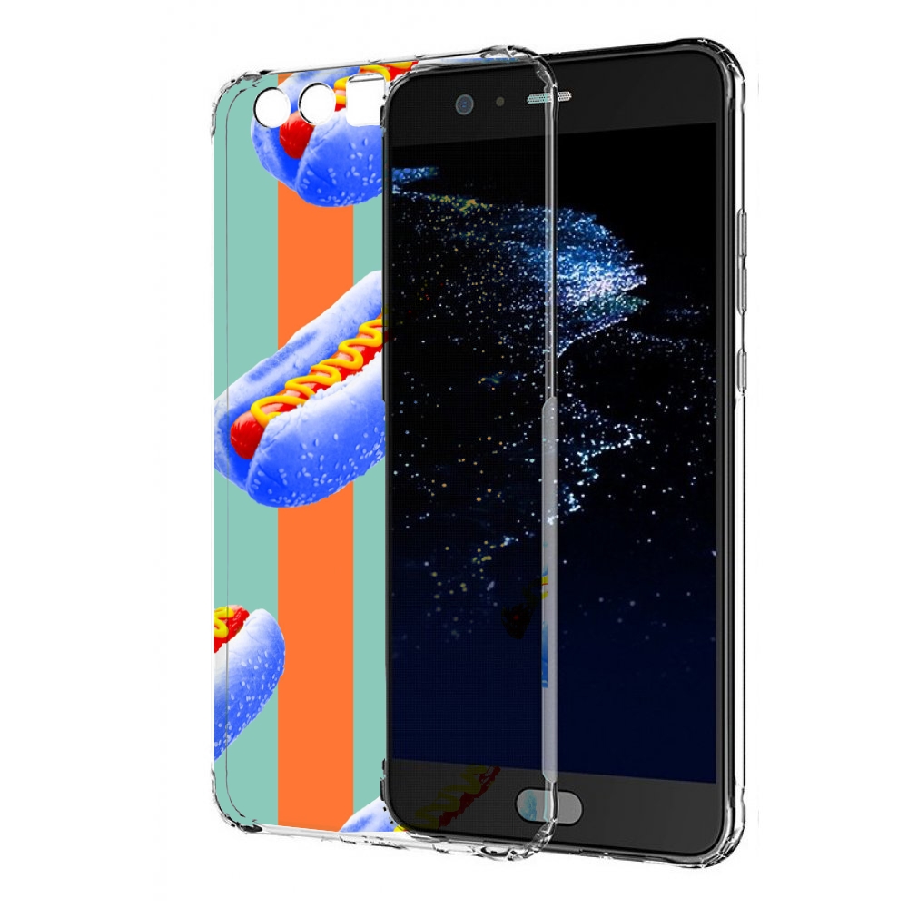 

Чехол бампер MyPads синие хотдоги для Huawei P10 Plus противоуда, Прозрачный, Tocco