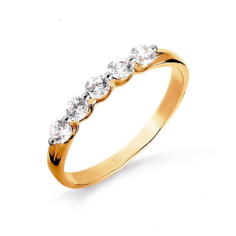 

Кольцо женское из красного золота с фианитом 585Gold 301011069, р, 301011069