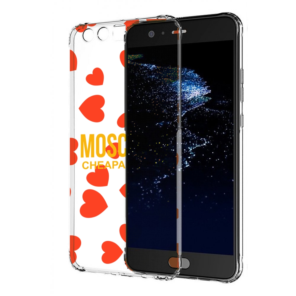 

Чехол бампер MyPads сердца-москино для Huawei P10 Plus противоуд, Прозрачный, Tocco