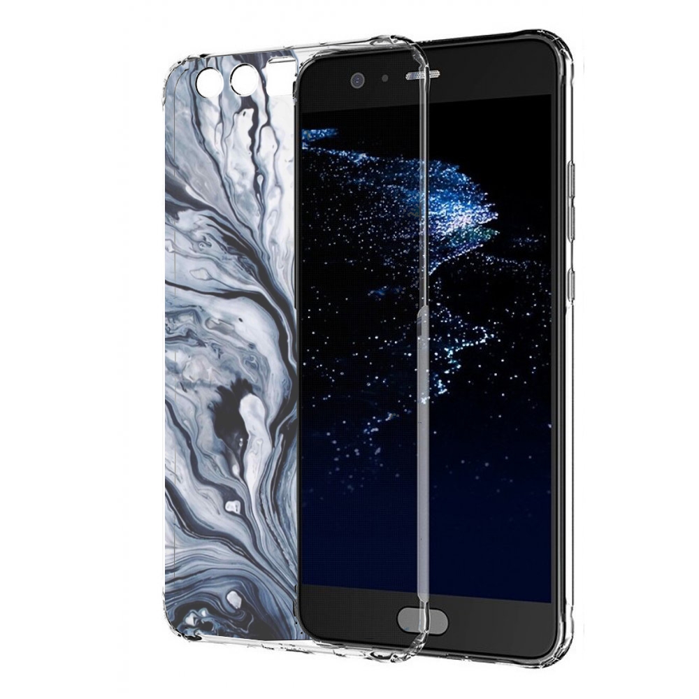 Чехол бампер MyPads серая краска для Huawei P10 Plus противоударный