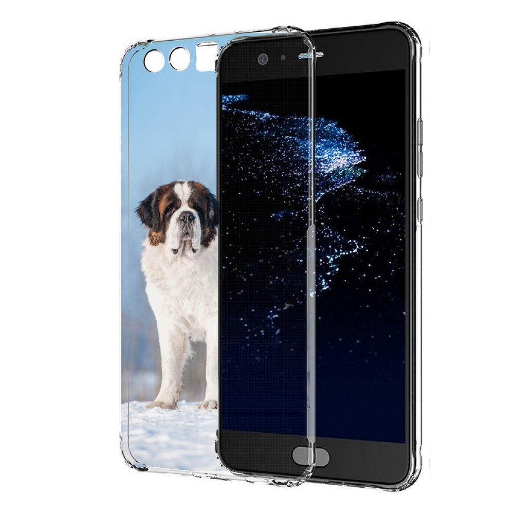 Чехол бампер MyPads сенбернар для Huawei P10 Plus противоударный