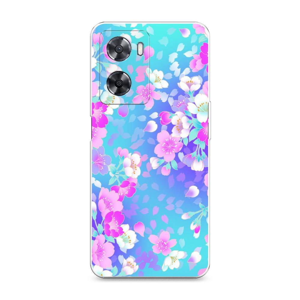 

Чехол Awog на Oppo A77s 4G "Яблоневые цветы", Голубой;розовый;белый, 2511950-8