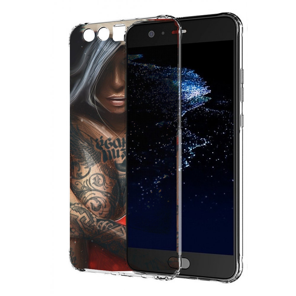 

Чехол бампер MyPads санта-клаус-девушка для Huawei P10 Plus прот, Прозрачный, Tocco