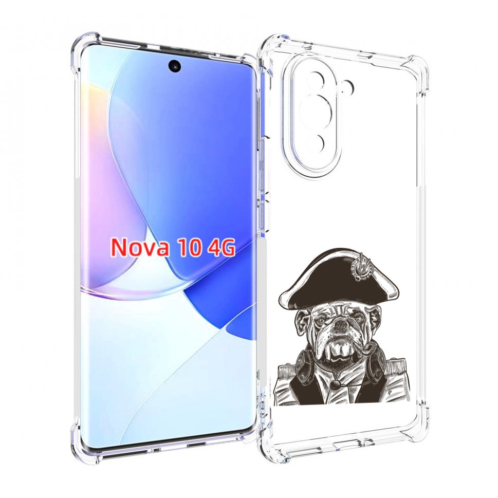 Чехол MyPads мопс генерал для Huawei Nova 10