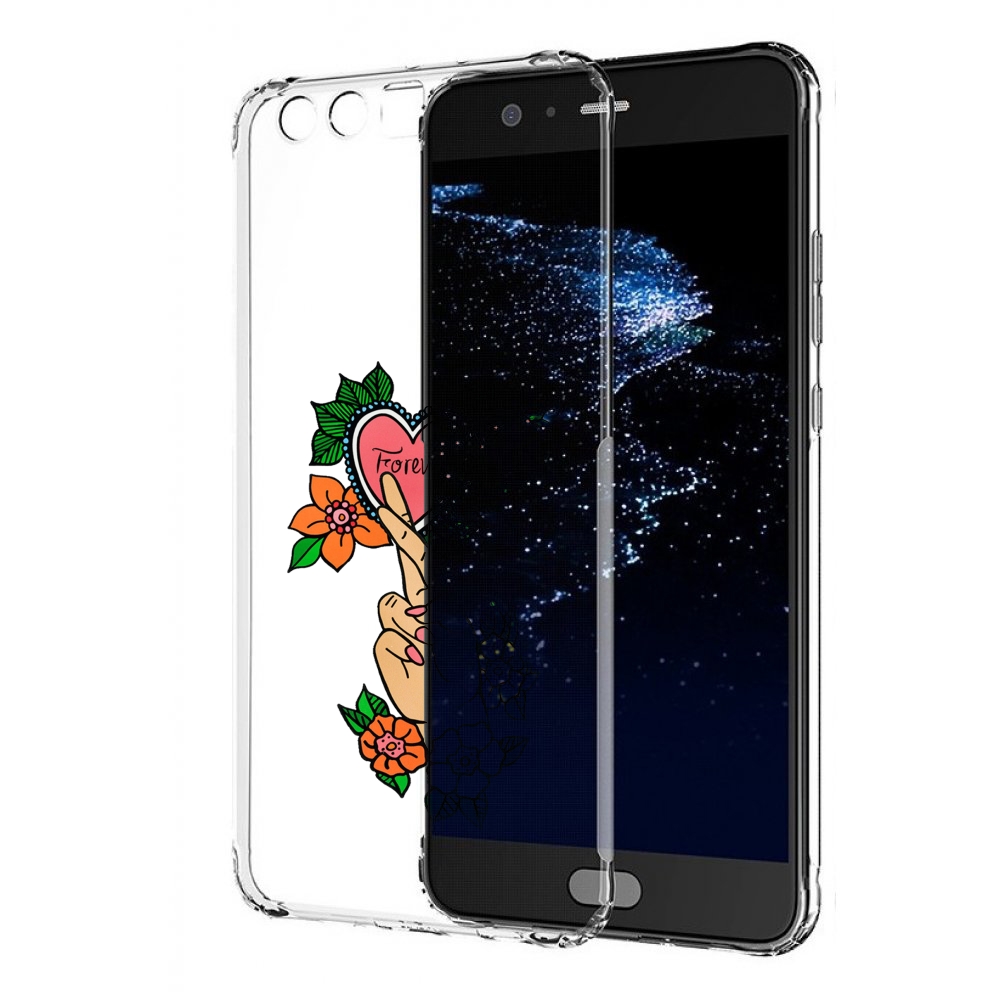 

Чехол бампер MyPads ручки-навсегда женский для Huawei P10 Plus п, Прозрачный, Tocco