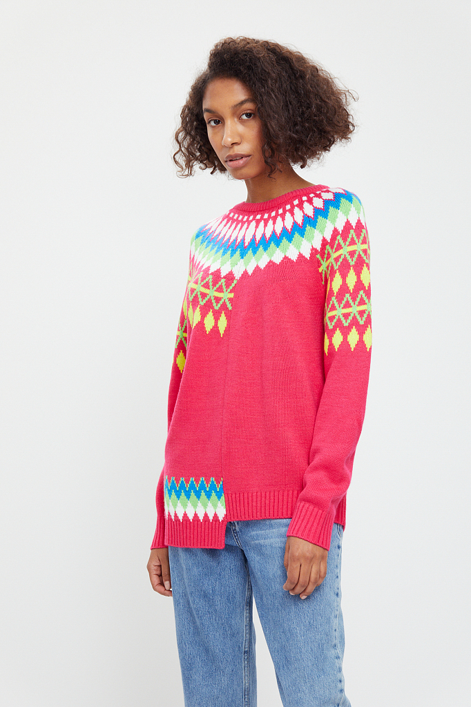 

Джемпер женский Finn Flare W20-32126 розовый 40, W20-32126