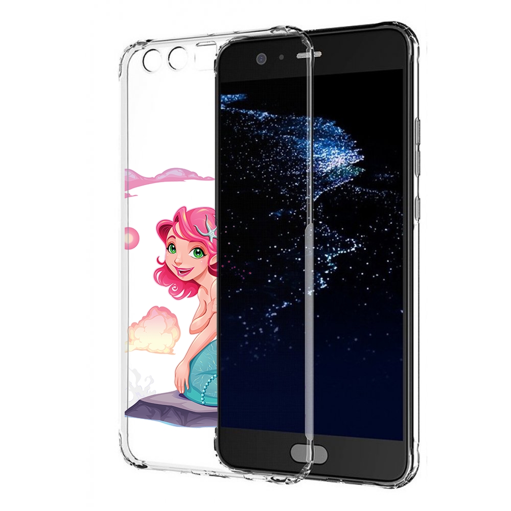 

Чехол бампер MyPads русалочка для Huawei P10 Plus противоударный, Прозрачный, Tocco