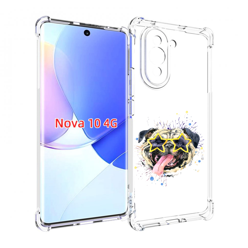 

Чехол MyPads мопс боксер для Huawei Nova 10, Прозрачный, Tocco