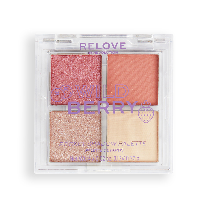 Тени для век Revolution Relove pocket palette тон Wild Berry 2,88 г