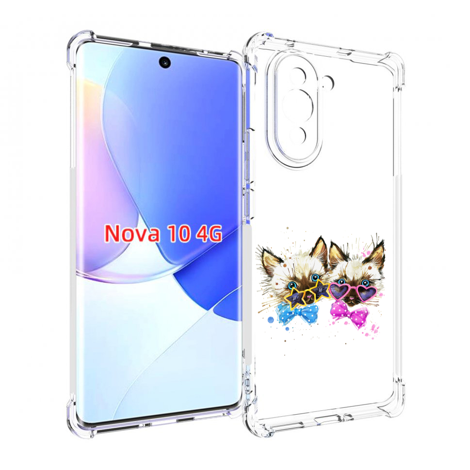 

Чехол MyPads милые котята для Huawei Nova 10, Прозрачный, Tocco