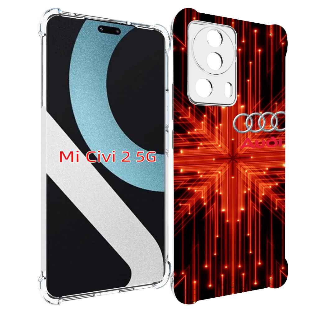 

Чехол MyPads Ауди-на-неоновом-фоне для Xiaomi Civi 2, Прозрачный, Tocco