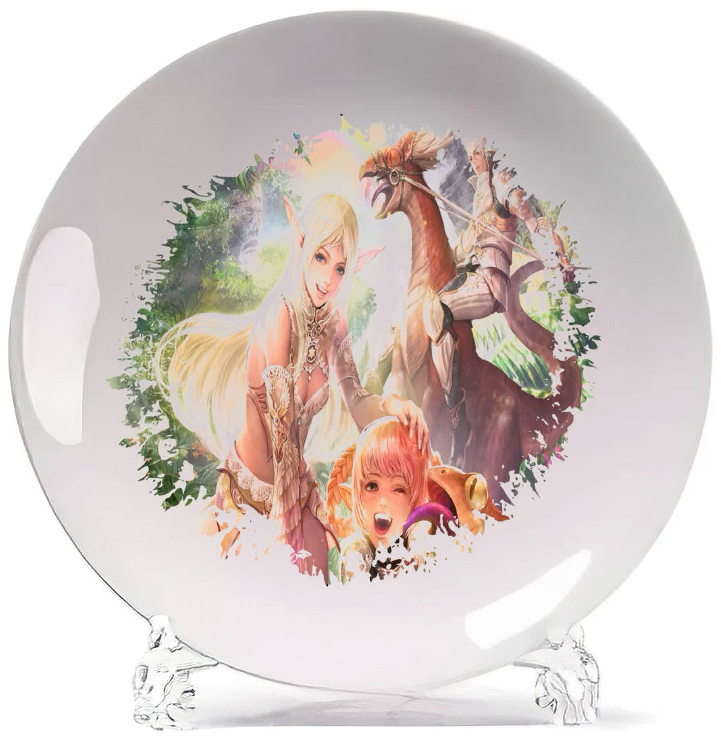 

Тарелка CoolPodarok lineage 2 the Дино Остров Персонажи Динозавры