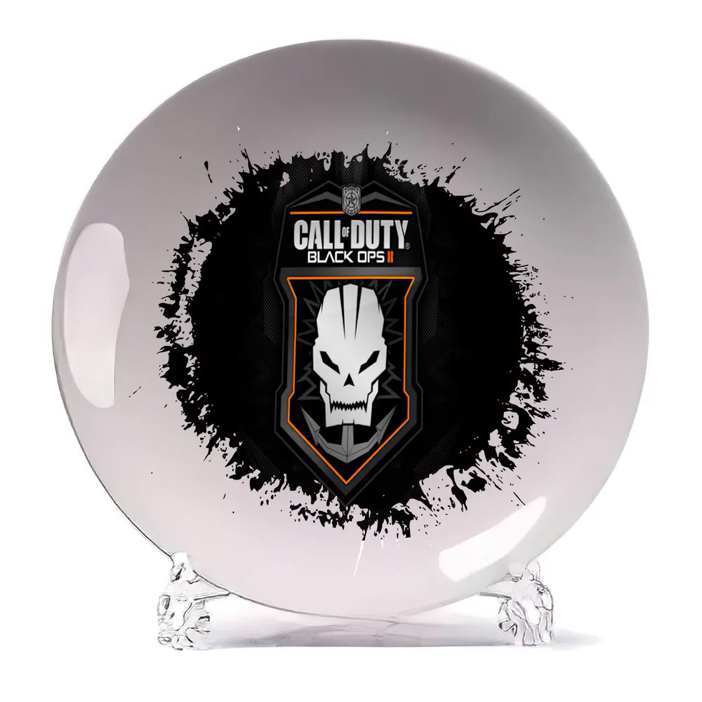 

Тарелка CoolPodarok Call of Dutty Калавдьюти Калда (лого и череп)