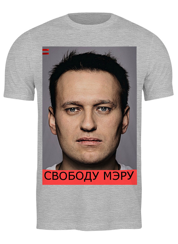 

Футболка мужская Свободу навальному 0674060 Printio серая S, Свободу навальному 0674060