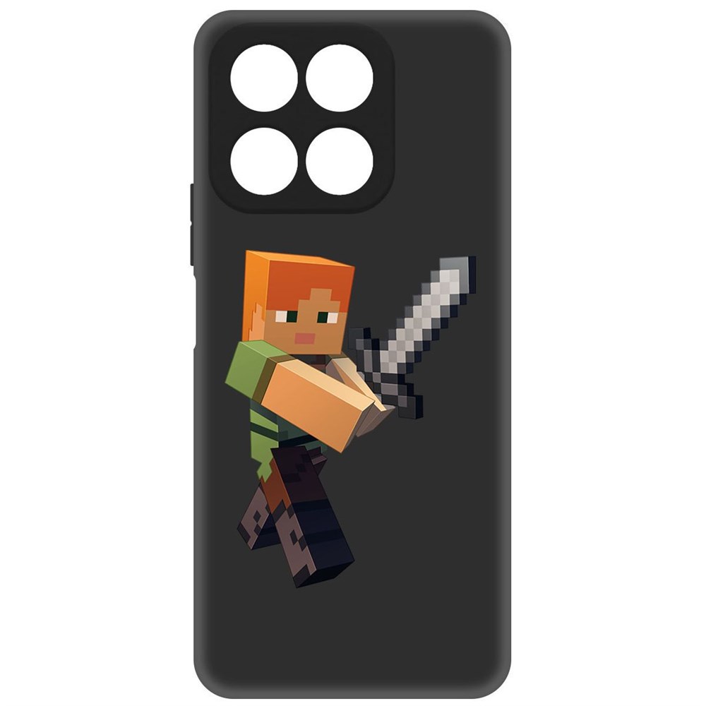 

Чехол-накладка Софт Minecraft-Алекс для Honor X8a, Черный